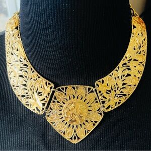 1989 Jose Barrera for Avon Falling Leaves Couture Necklace Spanish Collection